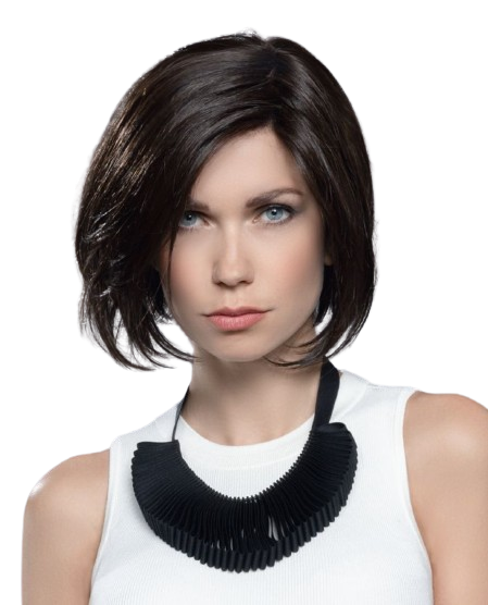 Femme portant une prothèse capillaire de la marque Ellen Wille