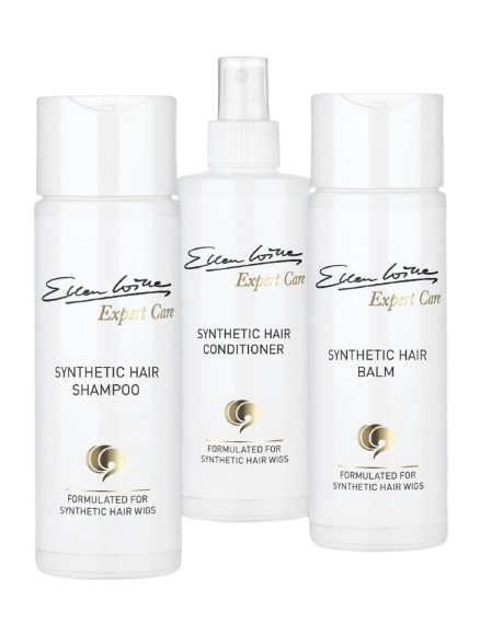 Kit ligne de soin synthetic hair de la marque Ellen Wille pour nettoyer une prothèse capillaire